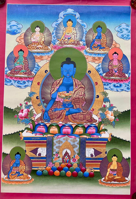 Medicine Buddha Thangka Painting