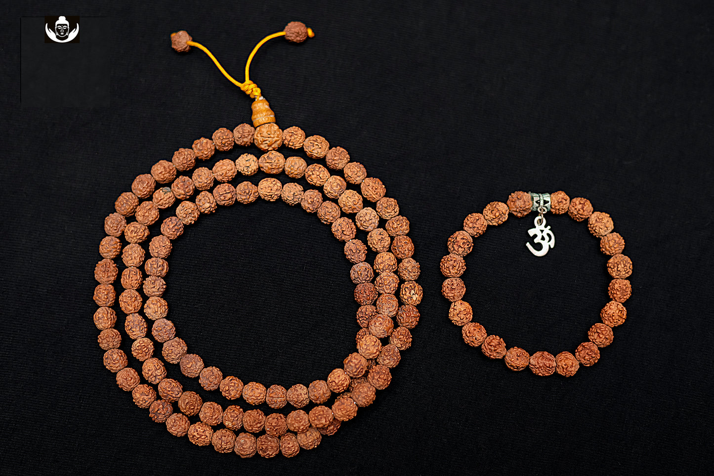 Rudraksha Mala & Bracelet Set