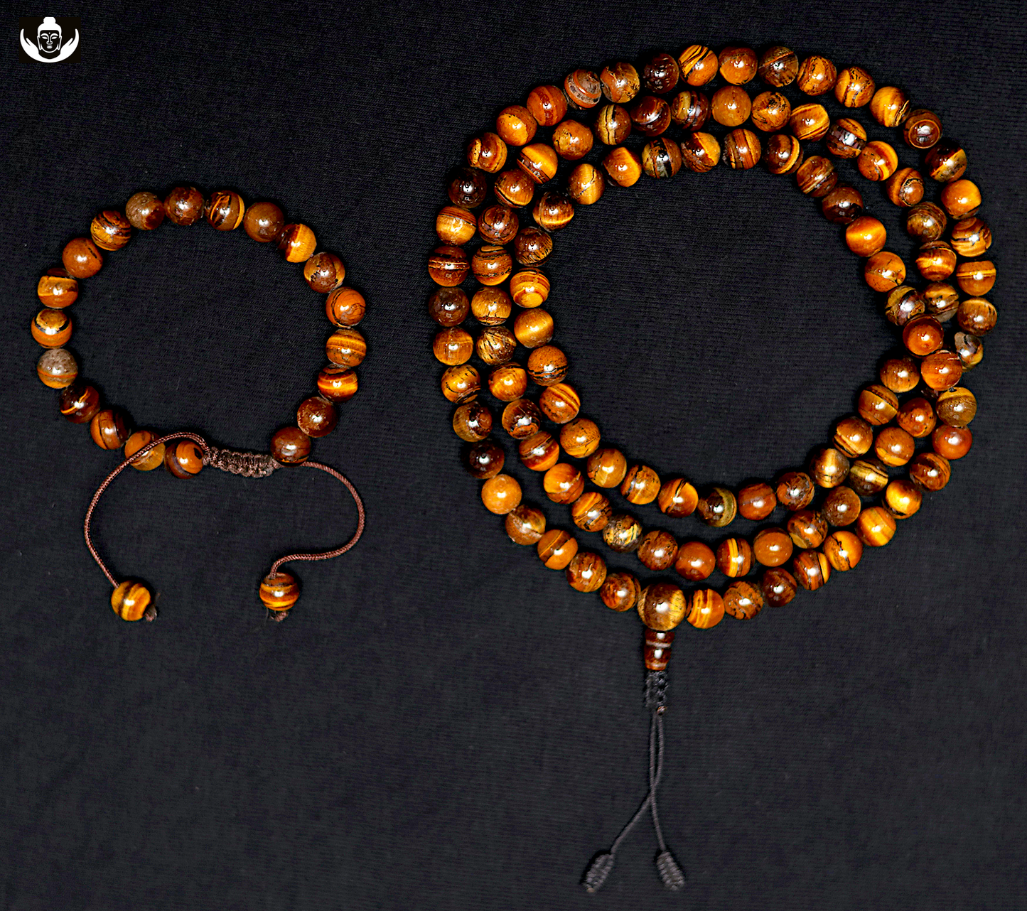 Tiger Eyes Mala & Bracelet Set